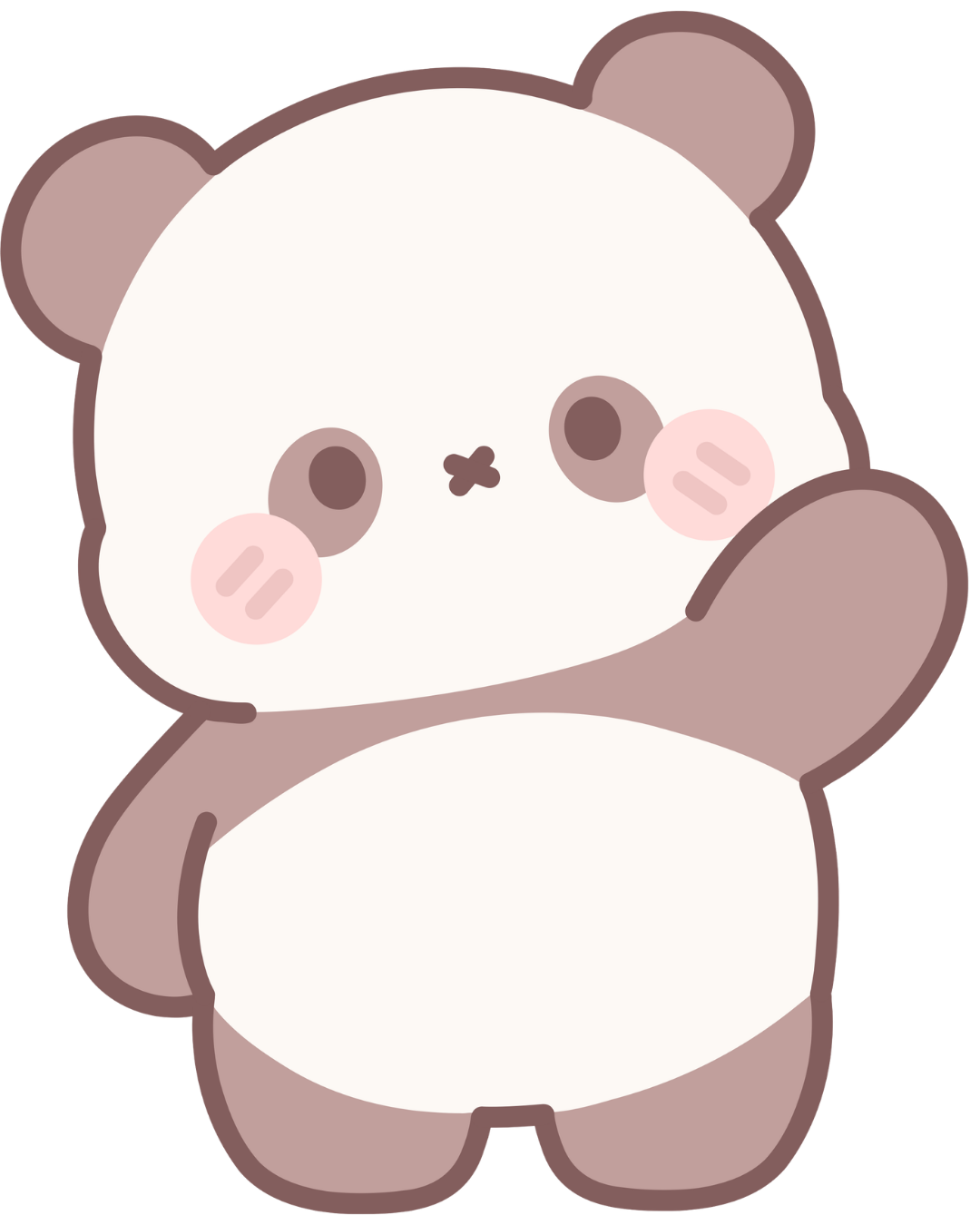 A cute panda peeking from behind the under construction headline